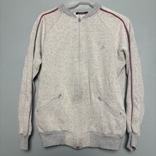 Vintage Y2K Jordache Women  s Gray Sweatshirt Jacket Piping Horse