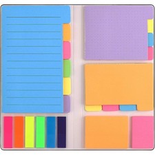 Sticky Notes Set, Post Self-Stick Notes Pads for Journaling Notebook Planner