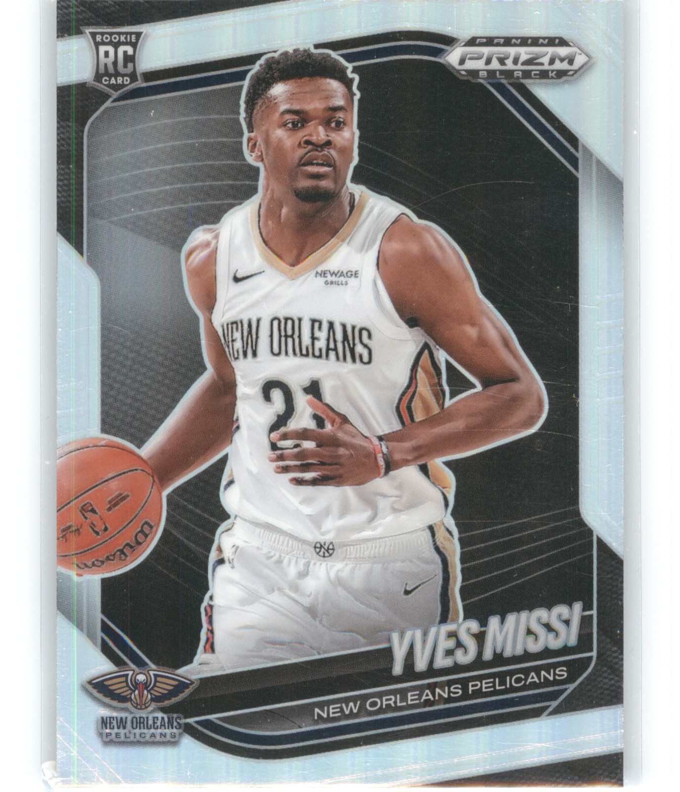 2024-25 Panini Prizm Black #3 Yves Missi Silver
