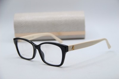 NEW JIMMY CHOO JC270 9HT BLACK WHITE AUTHENTIC EYEGLASSES 53-16