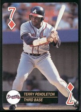 1992 U.S. Playing Card Co. Baseball Aces #7 Diamonds Terry Pendleton