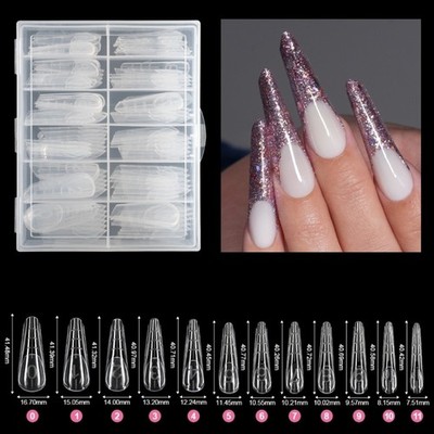 Duals Nail System Form UVS Gel Acrylic Nail Mold Artificial Nail Tips with Scale
