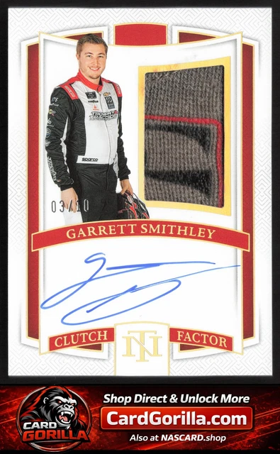 2025 National Treasures Garrett Smithley Clutch Factor Signatures Holo Gold #/10