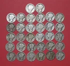 1916-1919 Mercury Dime Lot - 32 Coins