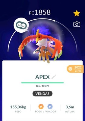 Ho-oh APEX pokemon go