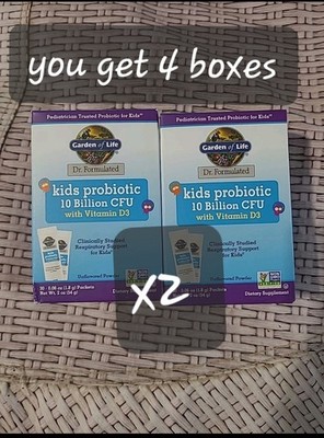 4-Garden of Life Kids Probiotics 10 Billion CFU Vitamin D3 unflavor 30 Pk 10/26