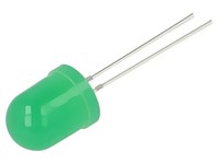 2X OSG5DAA134A-CRLED14 Led GrüN 10Mm 5800Mcd 30° Front: GewöLbt 5,5-20VDC -30-85