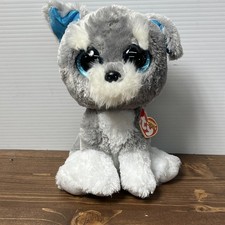 Ty Beanie Boos Whiskers Schnauzer Dog Puppy 6" Plush Stuffed Toy 2015 Puppy NMWT