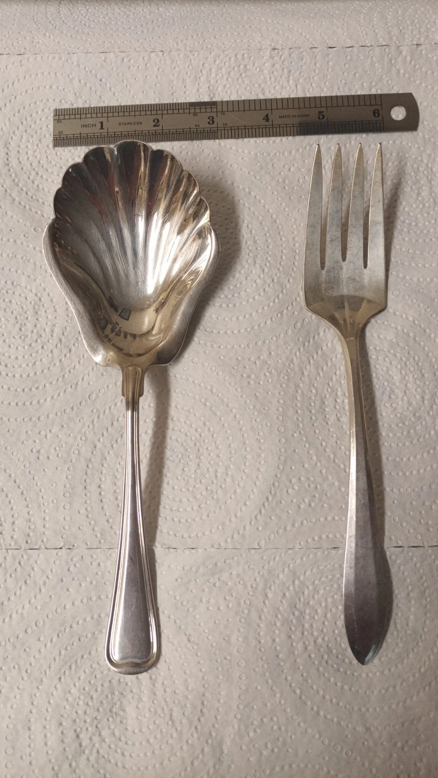 Gorham Italy Silverplate HERITAGE Shell Berry Casserole Serving Spoon