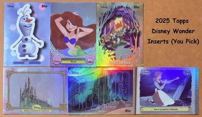 2025 Topps Disney Wonder Inserts Castles/Sticker/Cinderella Story (You Pick)