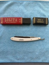 Vintage Lolita Solingen 6/8 Straight Razor Shave Ready Original Box Lightly Used