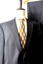 Jos. A. Bank Signature Suit Men's 48L Long - 42W x 34L Long Dark Gray Wool 2-Btn