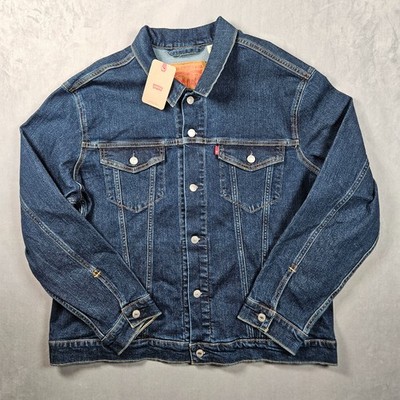 NEW Levis Trucker Jacket Mens XL Standard Blue Denim Type 3 Western IRREGULAR
