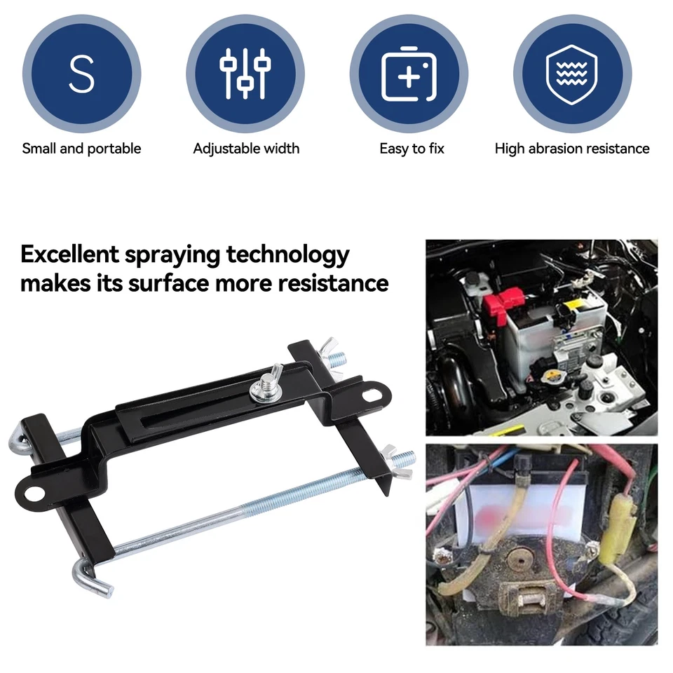 Barra transversal ajustable para automóvil de 7,5"" soporte de sujeción de batería soporte de almacenamiento herramienta de 19 cm Foto 4 de 4