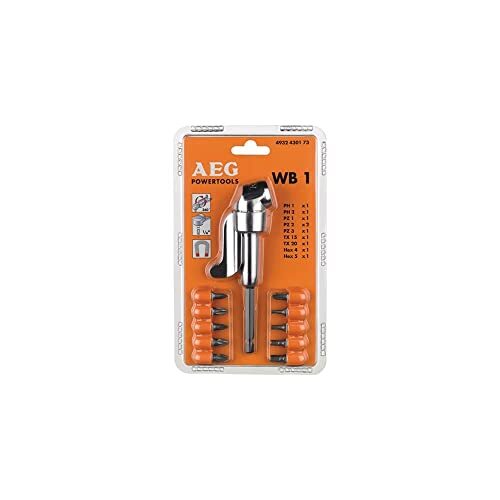 AEG WB 1 Rinvio ad Angolo per Avvitatore 4932430173 - Kit 10 Bit Inclusi
