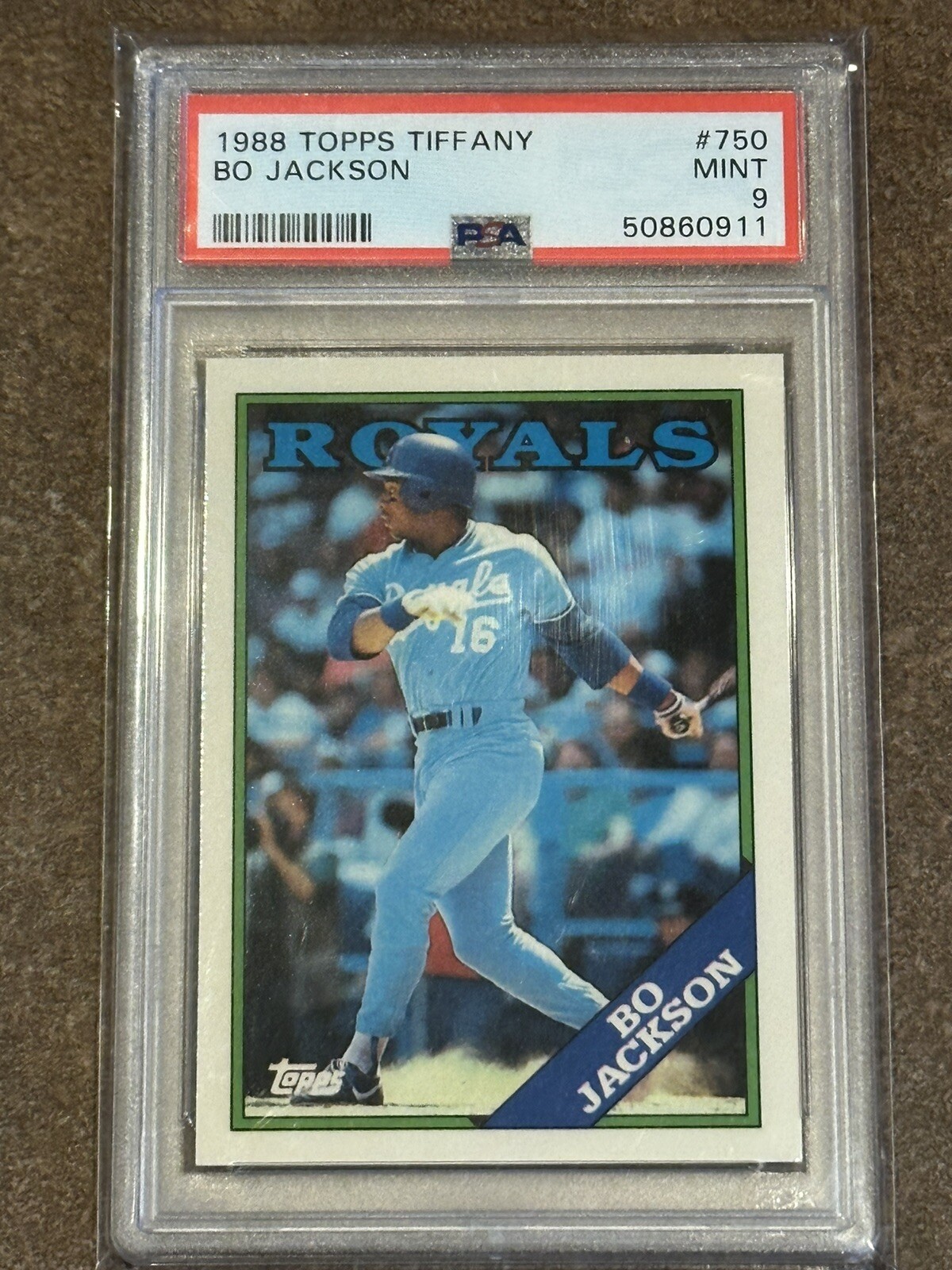 1988 Topps Tiffany #750 Bo Jackson Kansas City Royals PSA 9 Mint