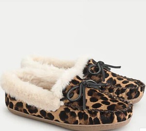 leopard moccasin slippers