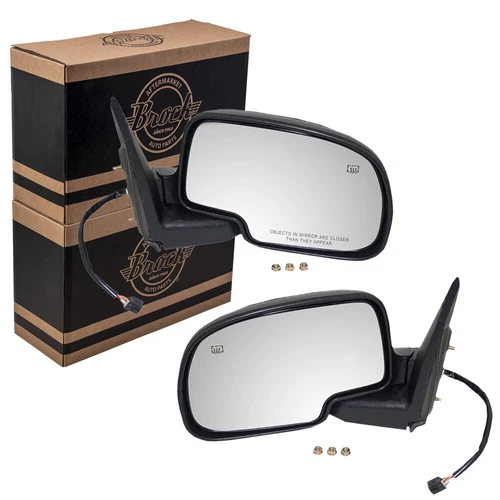 For 1999-2002 Silverado 1500 Power Mirror Puddle Lamp Heated Manual Fold Set