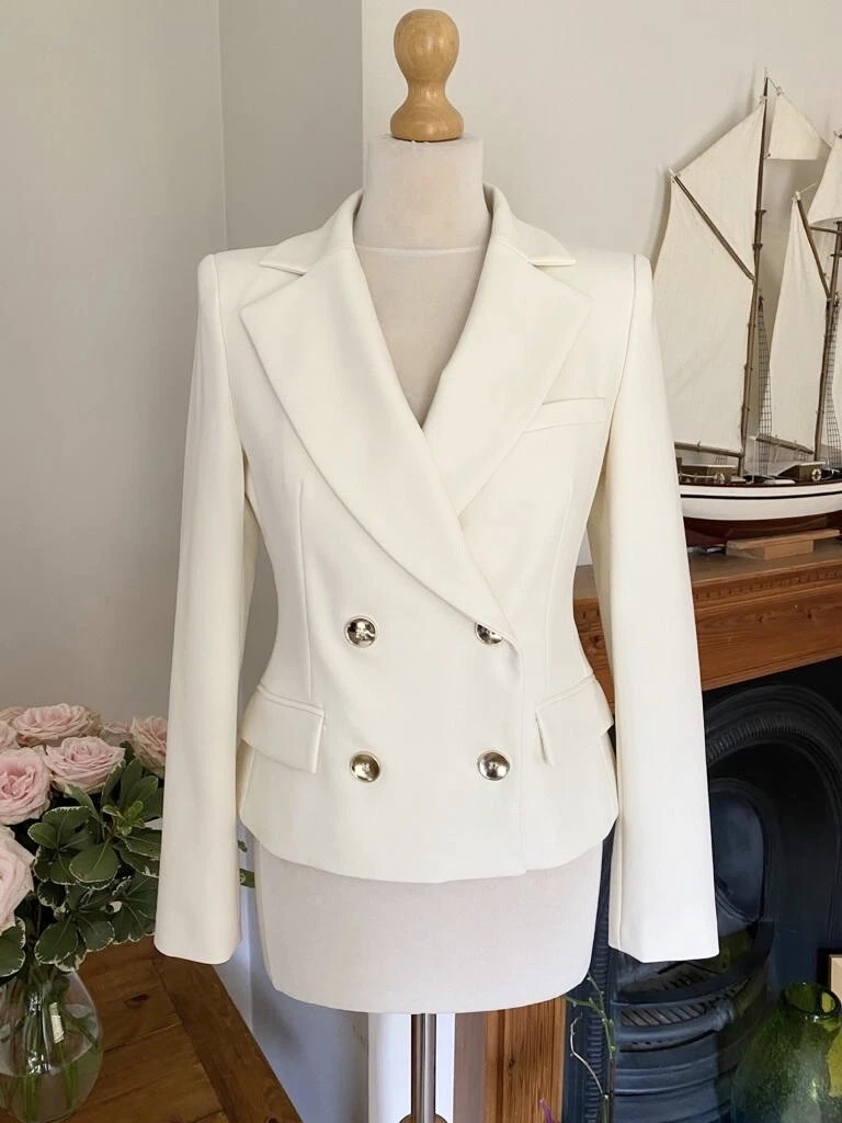 Cream blazer jacket cheap