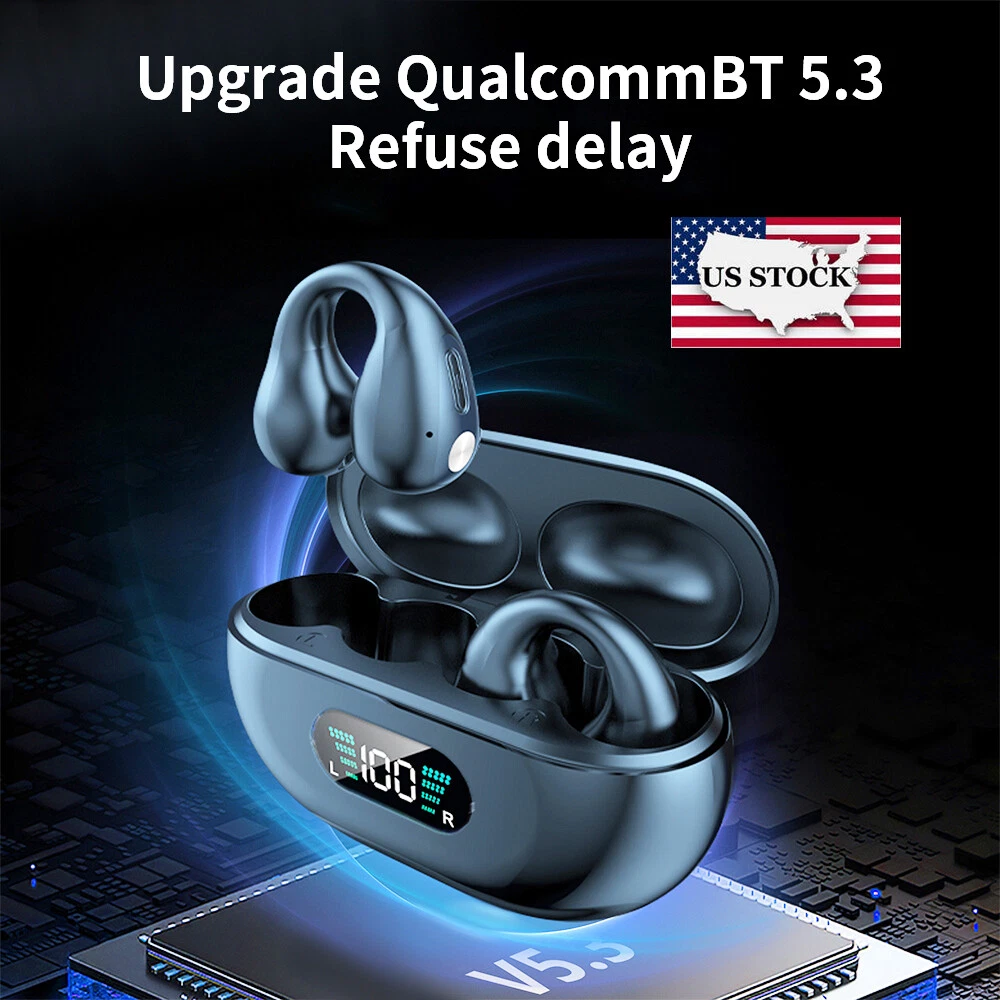 TWS Wireless Earbuds Bluetooth 5.3 Headset Headphones HiFi Stereo Ear Clip USA - eBay