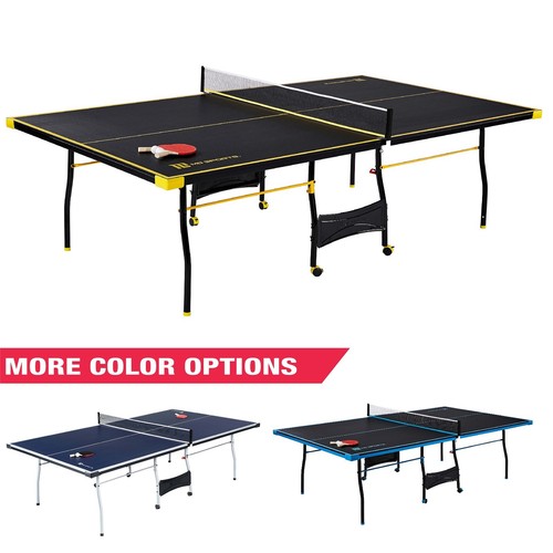 Official Size Indoor Tennis Ping Pong Table 2 Paddles Balls Foldable