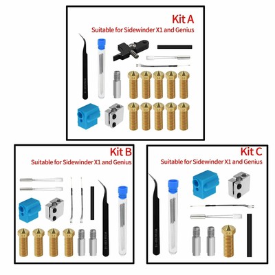For 3D Printer Sidewinder X1 Nozzle Sleeve Thermistor Heating Tube Throat Set IM
