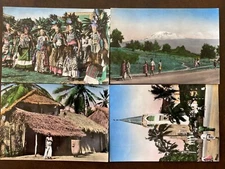 Lot de 4 cartes postales postcards 10x15cm DAR ES-SALAM TANZANIE TANZANIA AFRICA