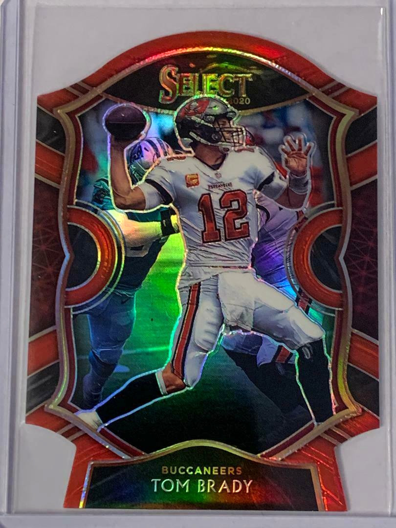 Tom Brady 2020 Panini Select Concourse Red Prizm Die Cut Card #1