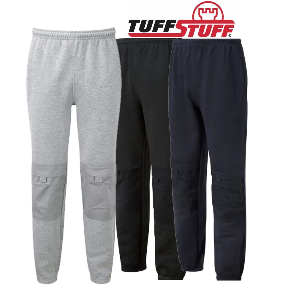 Mens TUFFSTUFF Comfort Work Pants Joggers with Knee Pad Pockets Jogging Bottoms