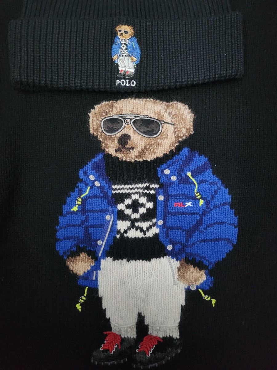 Polo Ralph Lauren Ski Polo Bear Crewneck Sweater & Beanie Matching