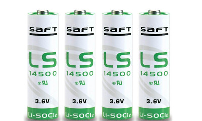 4 Pcs Brand New Genuine Saft LS14500 Battery AA 3.6 Volt Lithium Batteries
