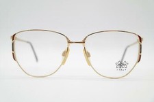 Vintage Luxottica 2139 G237 Gold Multicolored Oval Glasses Frame NOS