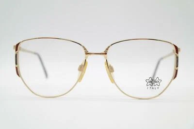 Lunettes Vintage Luxottica 2139 G237 Or Multicolore Ovale Monture NOS - Photo 1/4