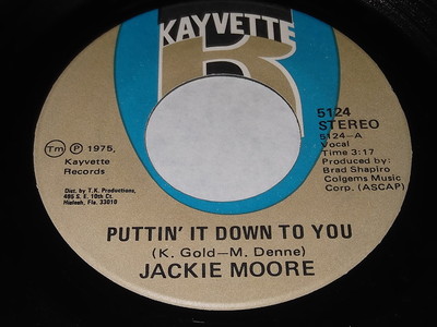 Jackie Moore - Puttin' It Down To You / Never Is Forever 45 - Soul