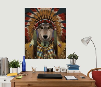 3D Wolfschef M81 Wandaufkleber Wandtattoo Tapeten Wandbild Vincent Ava
