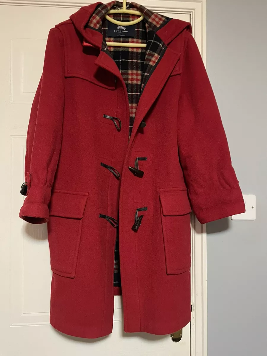 Red burberry on sale trench coat