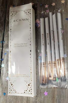 CROWN BRUSH All Eyes On You 5-Piece Luxe Brush Set. Deluxe Eyeshadow Brushes NIB