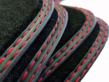 Fußmatten für Mercedes SL W107 Bj.1971-1989 Velours Ziernaht 