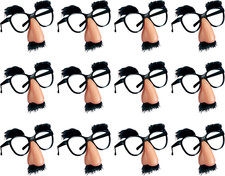12 PCS Disguise Glasses with Funny Nose Funny Glasses with Eyebrows and Mustache