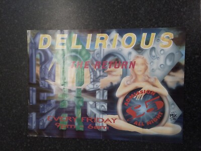 Delirious PEZ ALDERSHOT Rave Flyer A4 1994