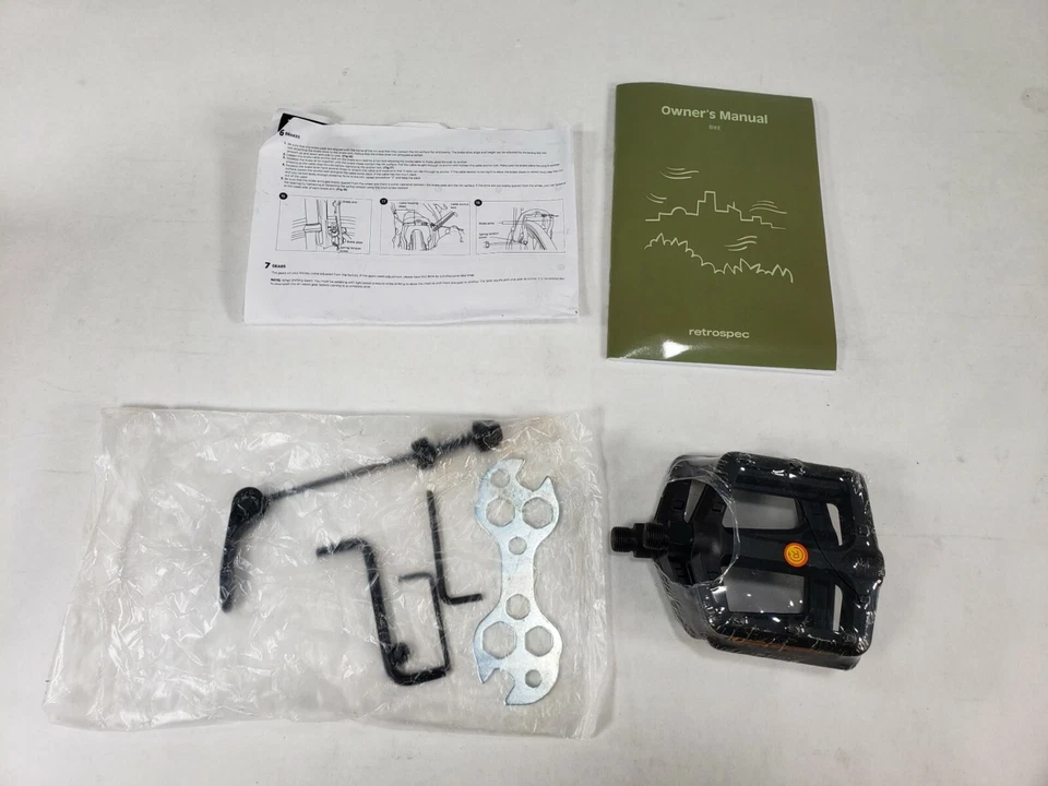 Retrospec Bicicleta Negro Antideslizante Agarre Cómodo Izquierdo Derecho Padels Foto 2 de 4