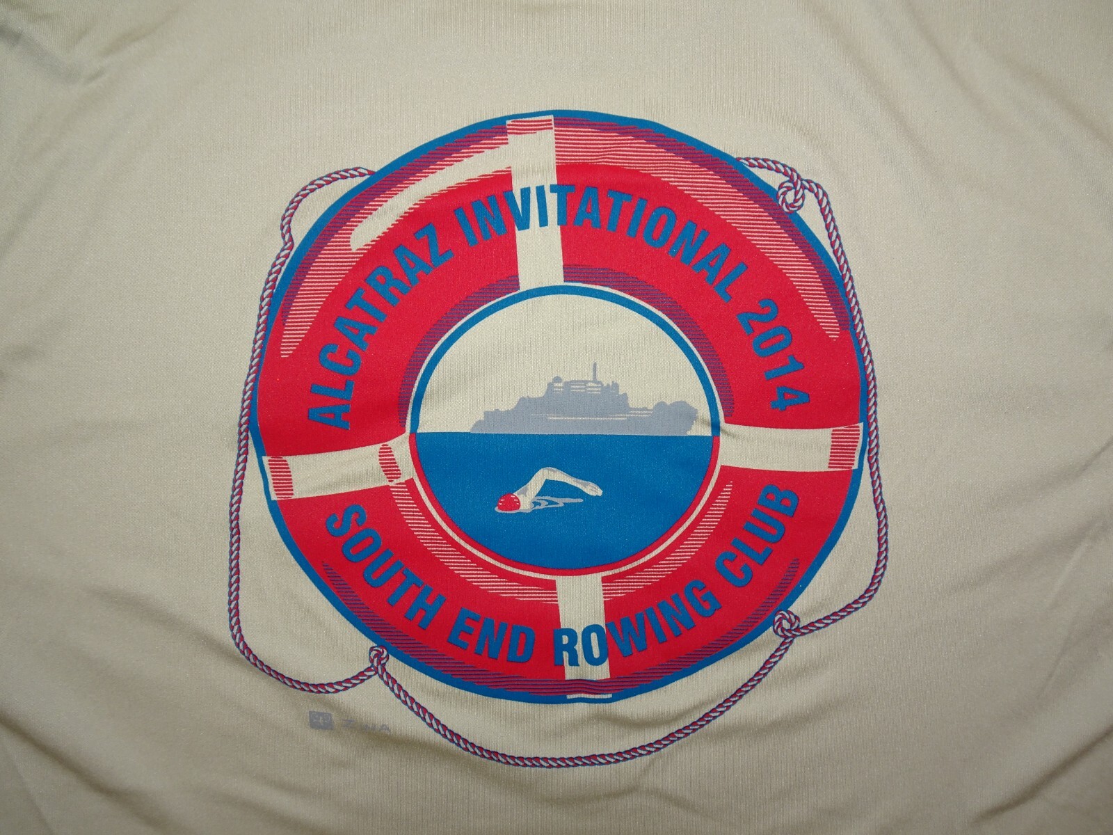 FILA T shirt nuoto Alcatraz Invitational 2014 South End club canottaggio beige medio