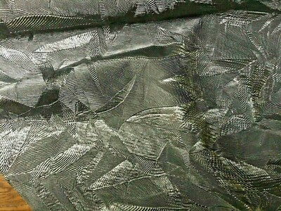PLEATED DEEP SILVER GREY FABRIC-  5.33 YARDS-