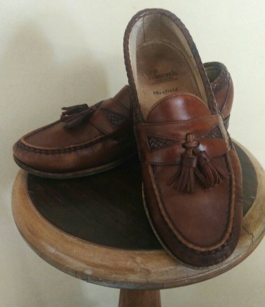 Allen Edmonds Maxfield Slip-On Tassel Loafers Brown Leather Men\'s US 12 D Allen Edmonds Maxfield Tassel Loafers 9.5 B Men main image 2