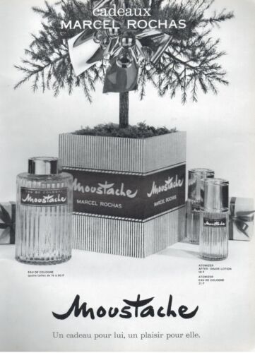 ▬► PUBLICITE ADVERTISING AD Parfum Perfume MARCEL ROCHAS Moustache 1957 - Afbeelding 1 van 1