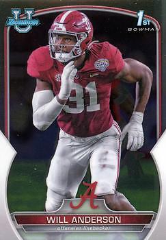 Will Anderson 2022 Bowman Chrome University - 1st #52 - Alabama Crimson Tide