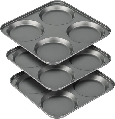 Muffin Top Pan 4 Cup Hamburger Bun Pan Large Whoopie Pies Pan Set of 3 f