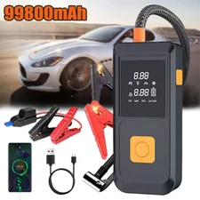 99800mAh Car Jump Starter Power Bank Battery Charger Air Compressor Air Pump