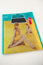 VTG 60s NOS seamless micro mesh stockings Smoke glow/black hoisery
