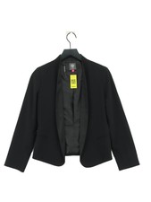 Vince Camuto Women's Blazer Uk 6 Black Polyester With Other, Spandex Overcoat